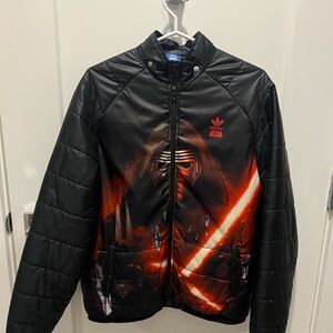 Adidas Black and Red Star Wars Puffer Jacket